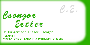 csongor ertler business card